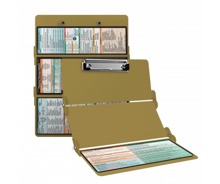 WhiteCoat Clipboard® Trifold - Tactical Brown Physical Therapy Edition